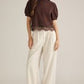 Romeo Lace Trim Mock Neck and Cuff Sleeve Finished Top