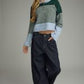 Bold Stripe Colorblock Cardigan with Button Closure