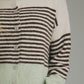 Bold Stripe Colorblock Cardigan with Button Closure