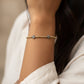 Faith Over Fear Labradorite Gemstone Cross Beaded Bracelet
