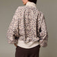 Juliette Leopard Print Snap Button Sweatshirt