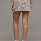 Acadia Tan Camo Low Rise Crossover Mini Skirt