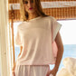 Overlap Open Back Reverse Stitch Stripe Crop Top
