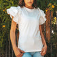 Maysvill eFlutter Ruffle Sleeve Top