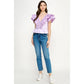 Harrods Ruffled Poplin Detail Knit Top