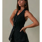 Cherry Bomb Vest-Style Romper with Micro Shorts