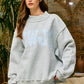 WWJD Embroidered Mock Neck Sweatshirt