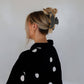 BLACK & WHITE POLKA DOT CLAW