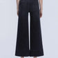 Etta High Rise Pintuck Crop Wide Black Jeans by Vervet Flying Monkey