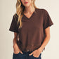 Fuse Lace Patch Hem Detail Solid Top