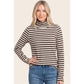 Boonville Long Sleeve Contrast Stripe Turtleneck