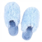 Plush Mohair Slippers - Spa Blue