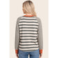 Canyon Contrast Stripe Log Sleeve Knit Top