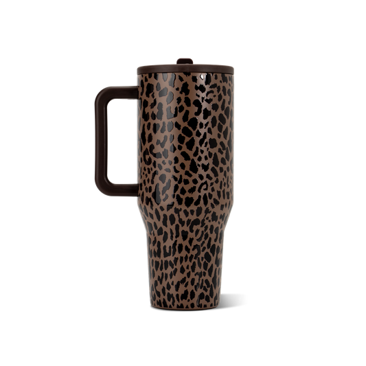 Brown Leopard 40 oz Traveler HydroJug
