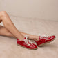 The Dalia | Cherry Lace Up Sneaker