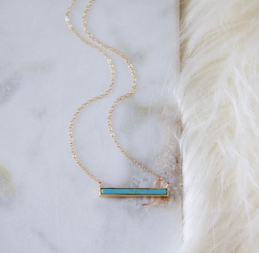 Turquoise Bar Necklace by Mesa Blue