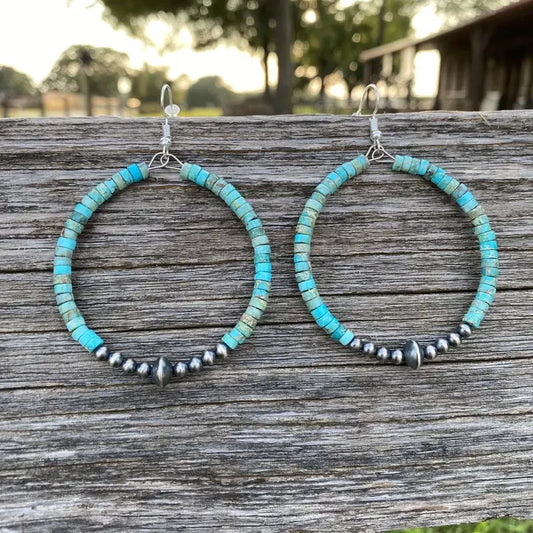 146 Sterling Silver Pearl Hoop Earrings