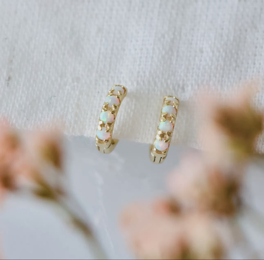Opal Huggie Hoop Earring by Mesa Blue