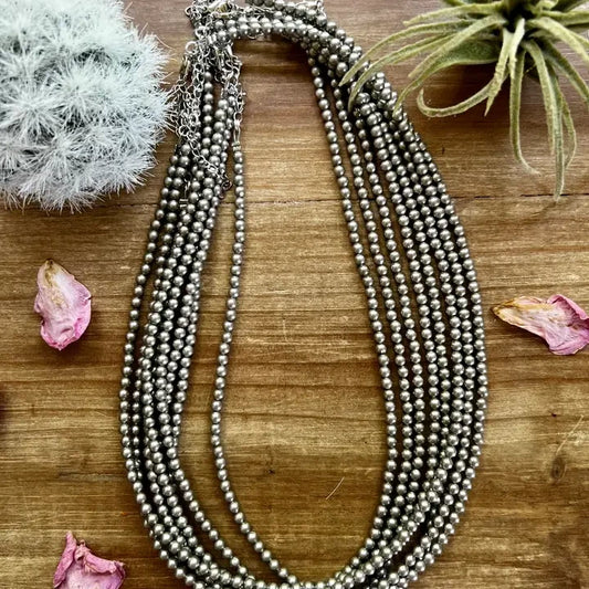 021 18" 4mm Silver Bead Necklace