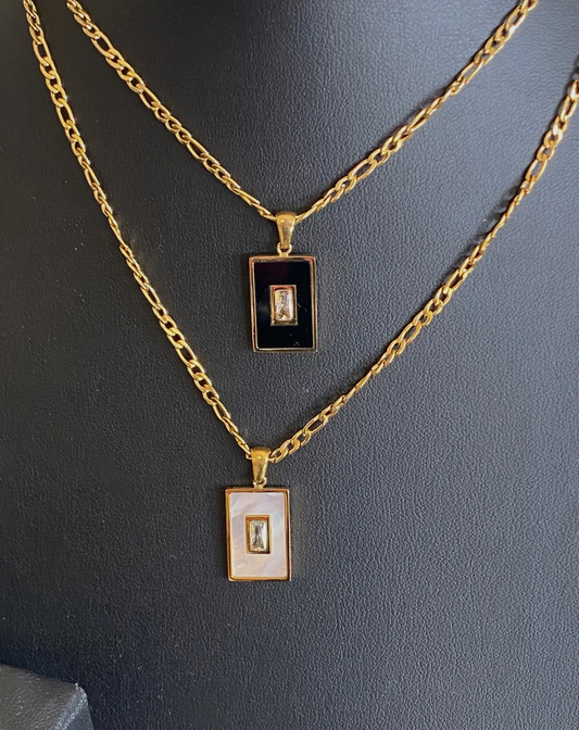 Mia Rectangle Pendant Necklace