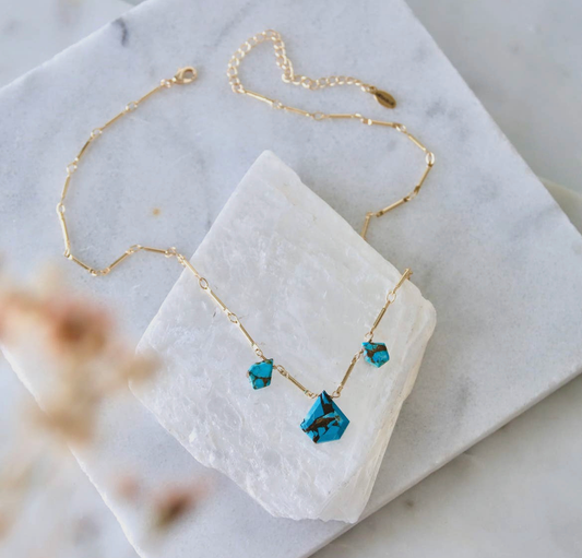 Mohave Copper Turquoise Collar Necklace