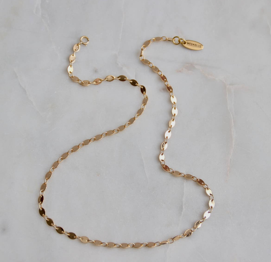 Oval Coin Choker Necklace