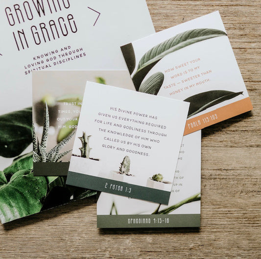 Growing in Grace Verse Cards