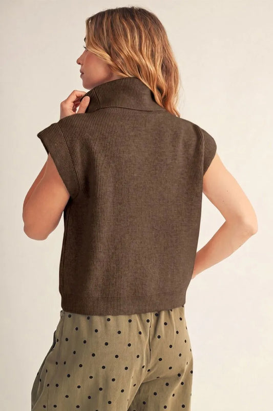 Drew Drop Shoulder Turtleneck Sweater