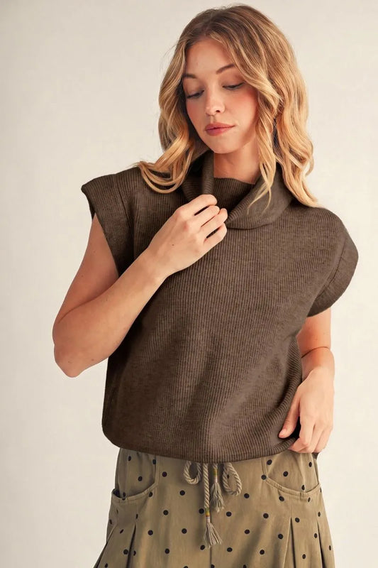 Drew Drop Shoulder Turtleneck Sweater