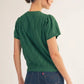 Everett Short Sleeve Wave Patter Lightweight Sweater