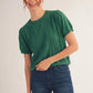 Everett Short Sleeve Wave Patter Lightweight Sweater