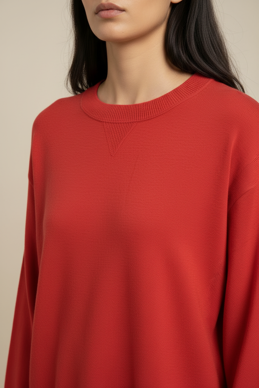 Hannah Ribbed Crew Neckline Sweater