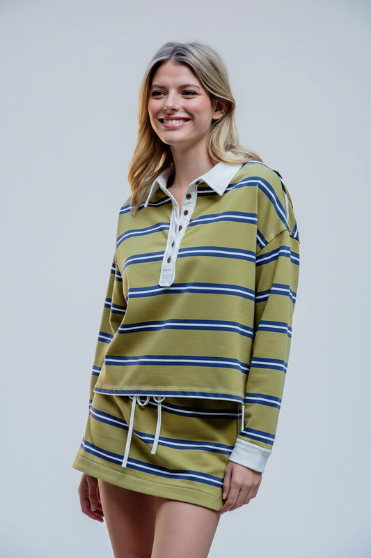 Mckinley Contrast Stripe Polo Top