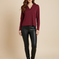 Emmy Ruffle V-Neck Long Sleeve Scuba Top