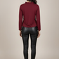 Emmy Ruffle V-Neck Long Sleeve Scuba Top