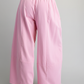 Bright light pink wide-leg pants - back view