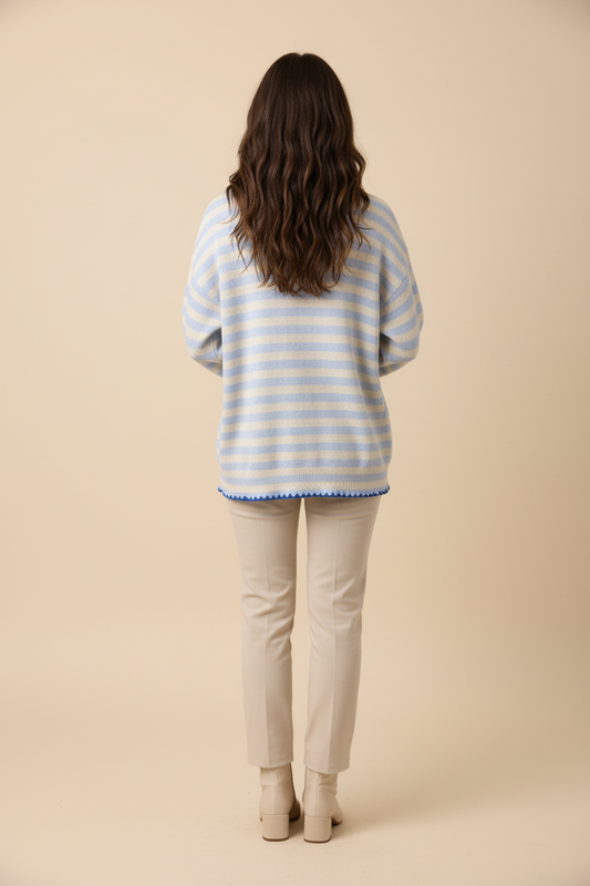 Emmett Contrast Triangle Stich Sweater