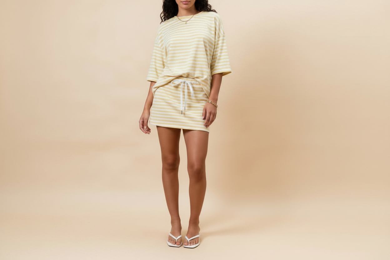 Light Yellow Stripe Skort - New Pose