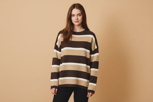 Striped Knit Sweater - Back