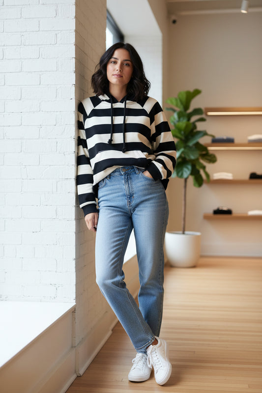 Peoria Striped Hoodie