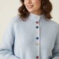 Reece Striped Sweater Cardigan With Colorful Buttons