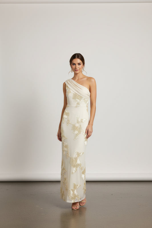 Swirl Floral Pattern Gown